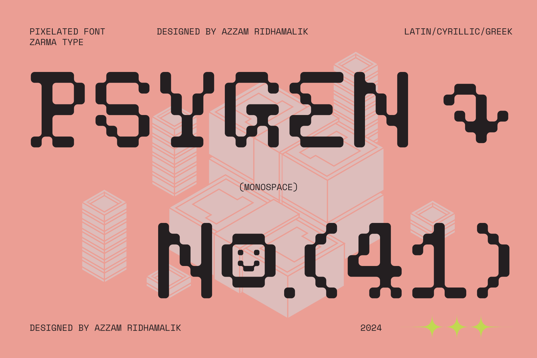 Psygen Modern Pixel Font - Zarma Type